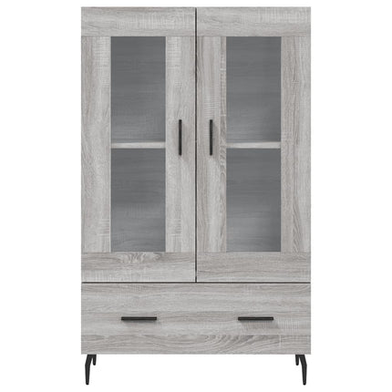 skab 69,5x31x115 cm konstrueret træ grå sonoma-eg