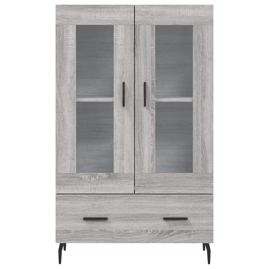 skab 69,5x31x115 cm konstrueret træ grå sonoma-eg