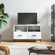 tv-bord 80x36x50 cm konstrueret træ hvid