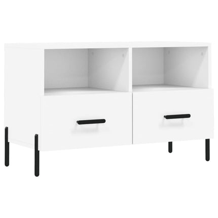 tv-bord 80x36x50 cm konstrueret træ hvid