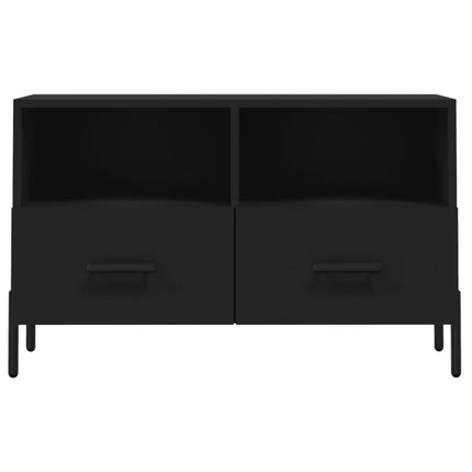 tv-bord 80x36x50 cm konstrueret træ sort