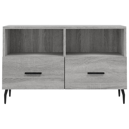 tv-bord 80x36x50 cm konstrueret træ grå sonoma-eg