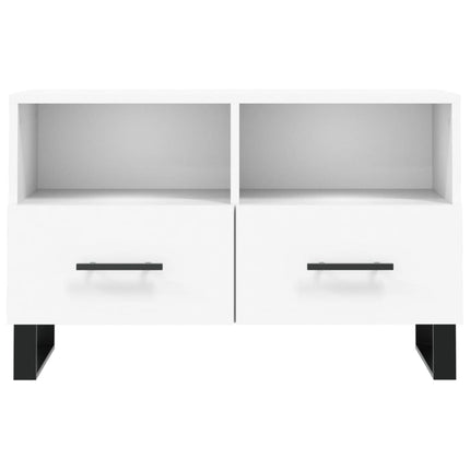tv-bord 80x36x50 cm konstrueret træ hvid