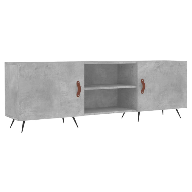 tv-bord 150x30x50 cm konstrueret træ betongrå