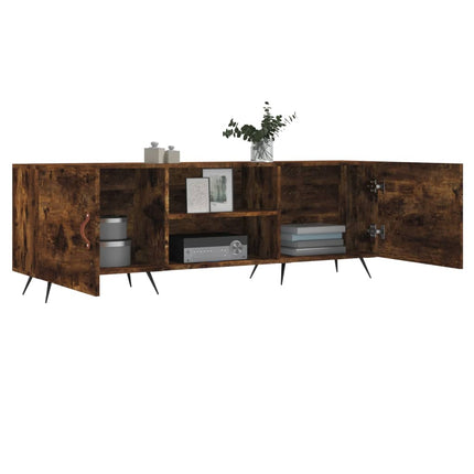 tv-bord 150x30x50 cm konstrueret træ røget egetræsfarve