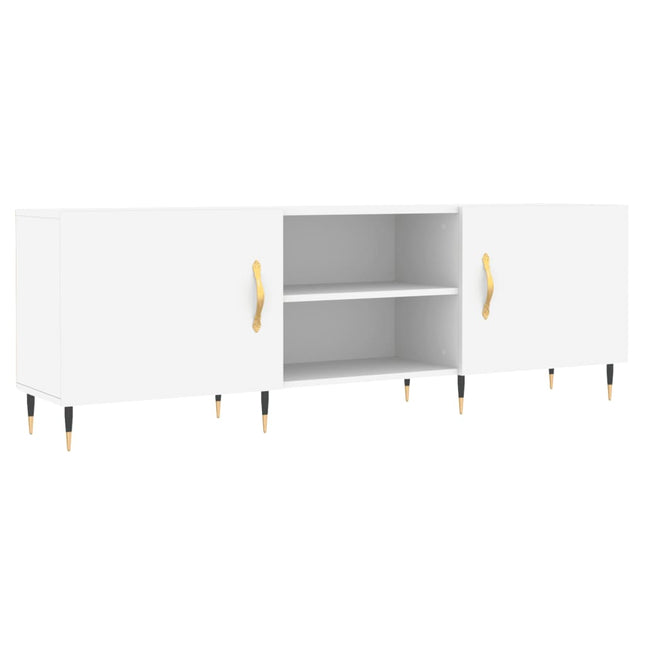 tv-bord 150x30x50 cm konstrueret træ hvid