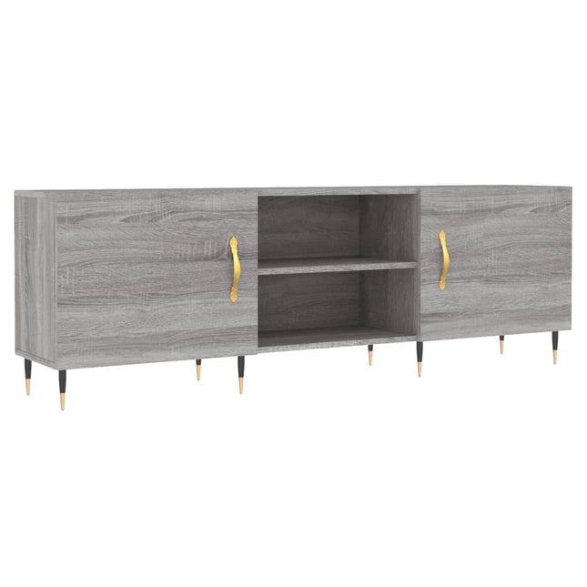 tv-bord 150x30x50 cm konstrueret træ grå sonoma-eg