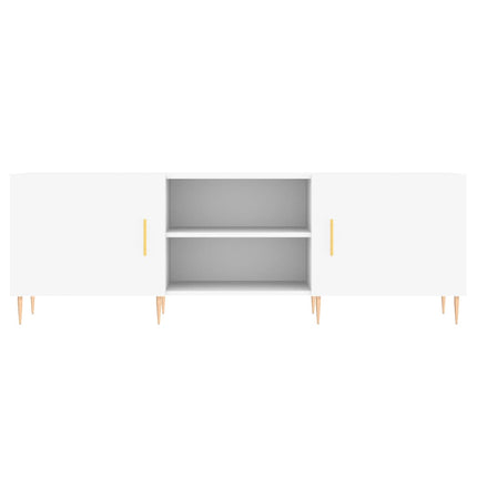 tv-bord 150x30x50 cm konstrueret træ hvid