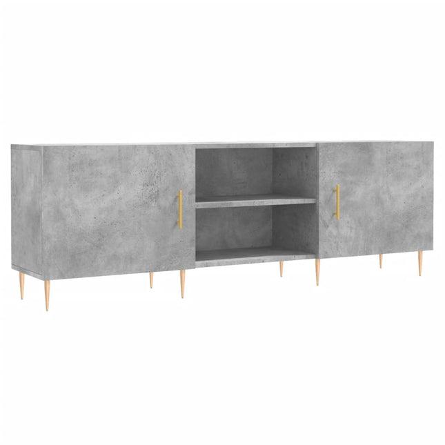 tv-bord 150x30x50 cm konstrueret træ betongrå