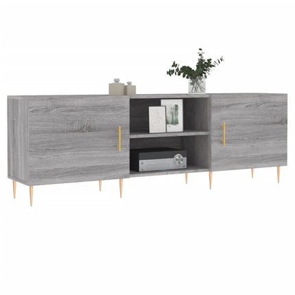 tv-bord 150x30x50 cm konstrueret træ grå sonoma-eg