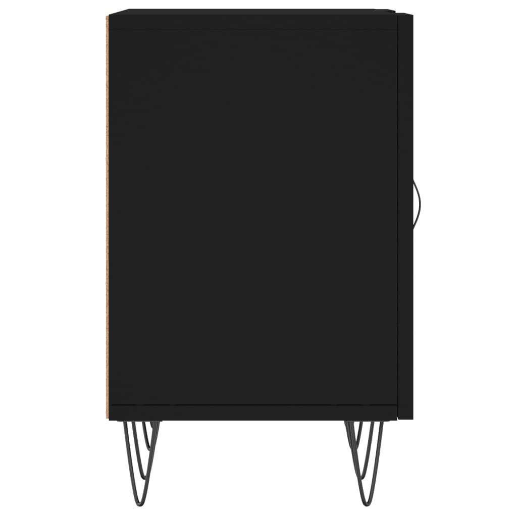 tv-bord 150x30x50 cm konstrueret træ sort