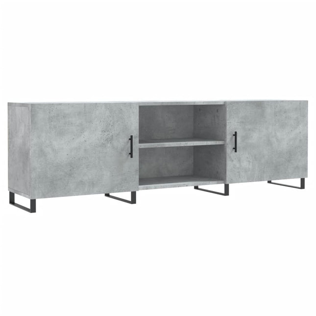 tv-bord 150x30x50 cm konstrueret træ betongrå