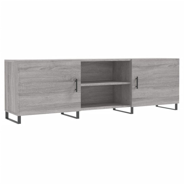 tv-bord 150x30x50 cm konstrueret træ grå sonoma-eg