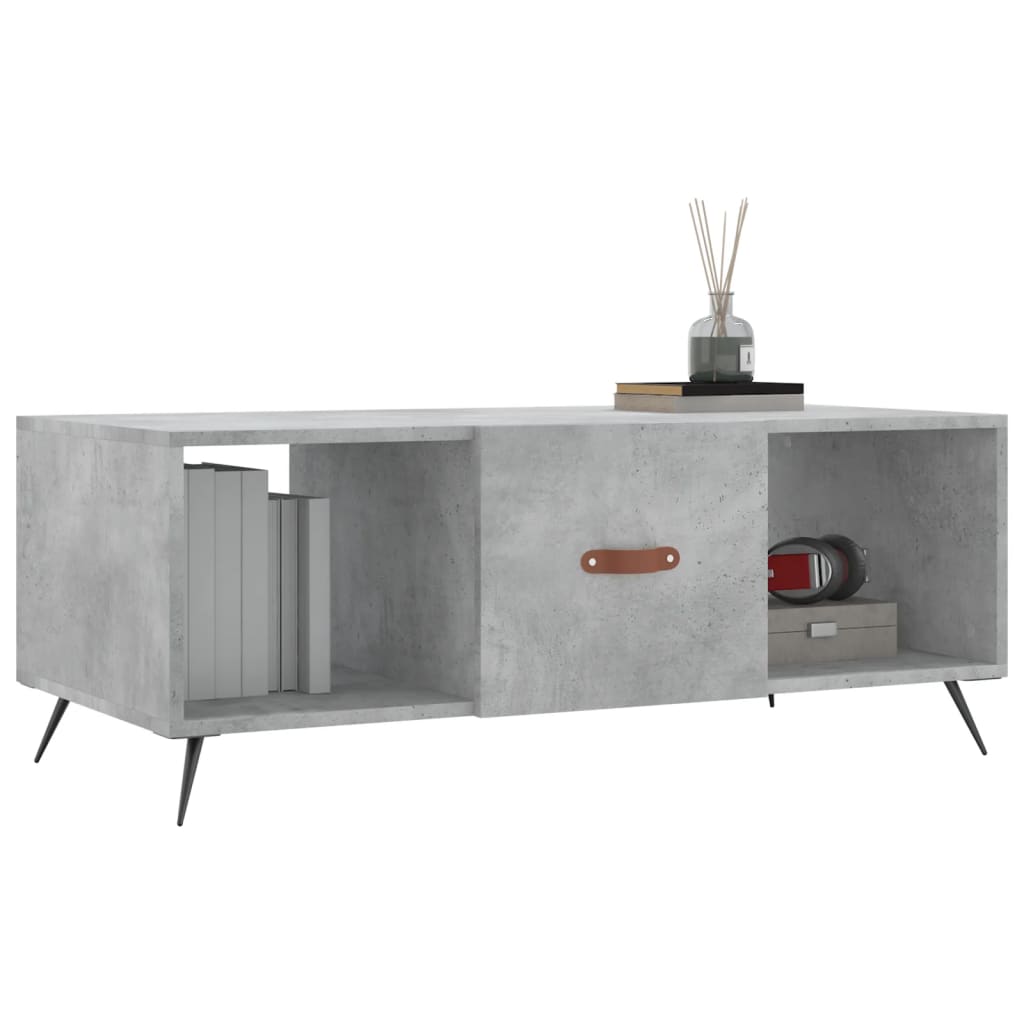 sofabord 102x50x40 cm konstrueret træ betongrå