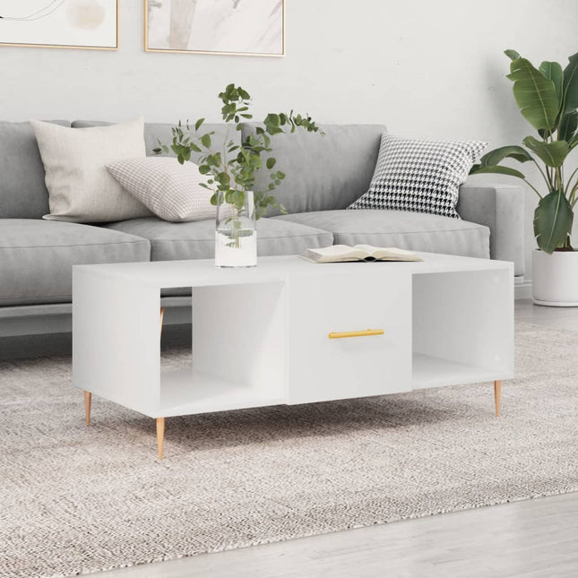 sofabord 102x50x40 cm konstrueret træ hvid