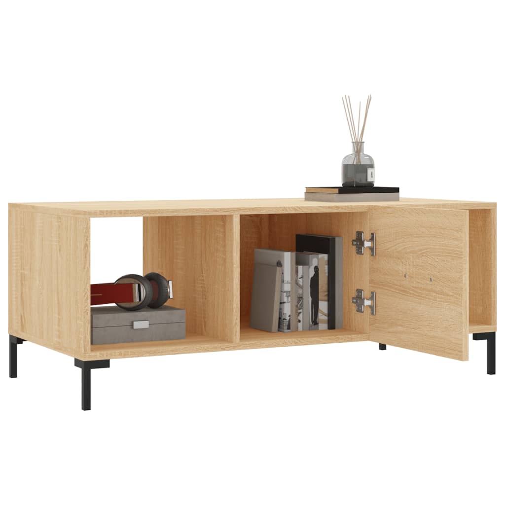 sofabord 102x50x40 cm konstrueret træ sonoma-eg