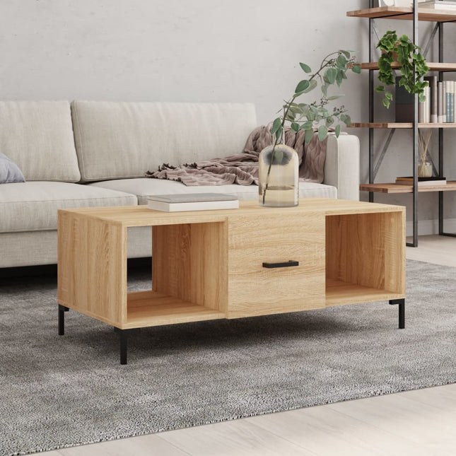 sofabord 102x50x40 cm konstrueret træ sonoma-eg