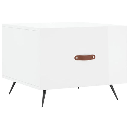 sofabord 50x50x40 cm konstrueret træ hvid højglans