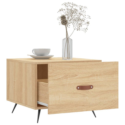 sofabord 50x50x40 cm konstrueret træ sonoma egetræsfarve