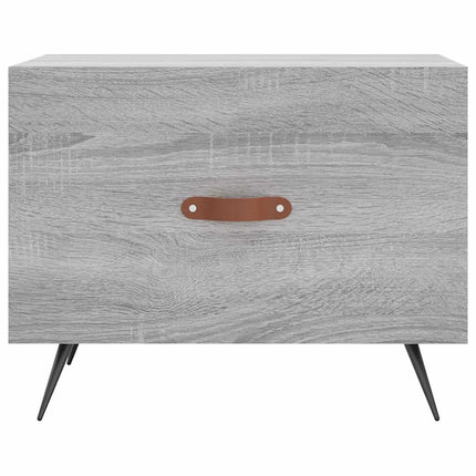 sofabord 50x50x40 cm konstrueret træ grå sonoma-eg