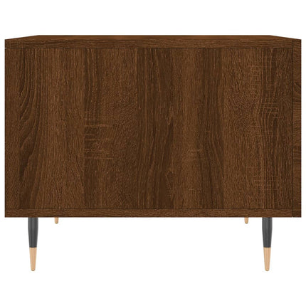 sofabord 50x50x40 cm konstrueret træ brun egetræsfarve