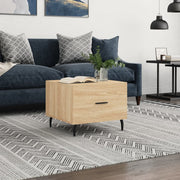 sofabord 50x50x40 cm konstrueret træ sonoma egetræsfarve