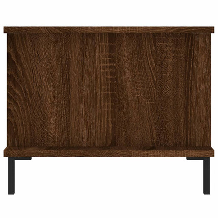 sofabord 90x50x40 cm konstrueret træ brun egetræsfarve