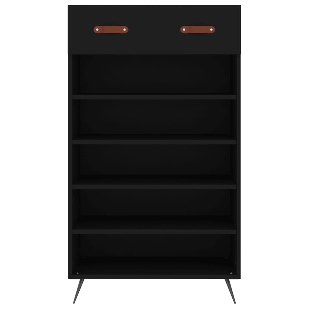 skoreol 60x35x105 cm konstrueret træ sort
