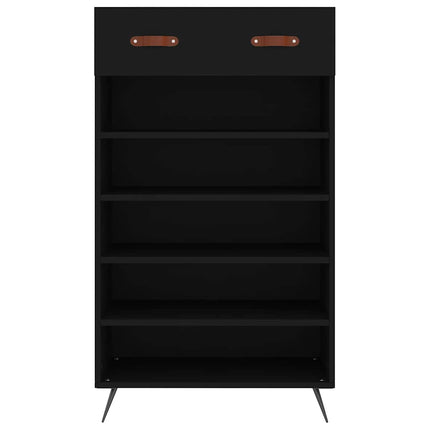 skoreol 60x35x105 cm konstrueret træ sort