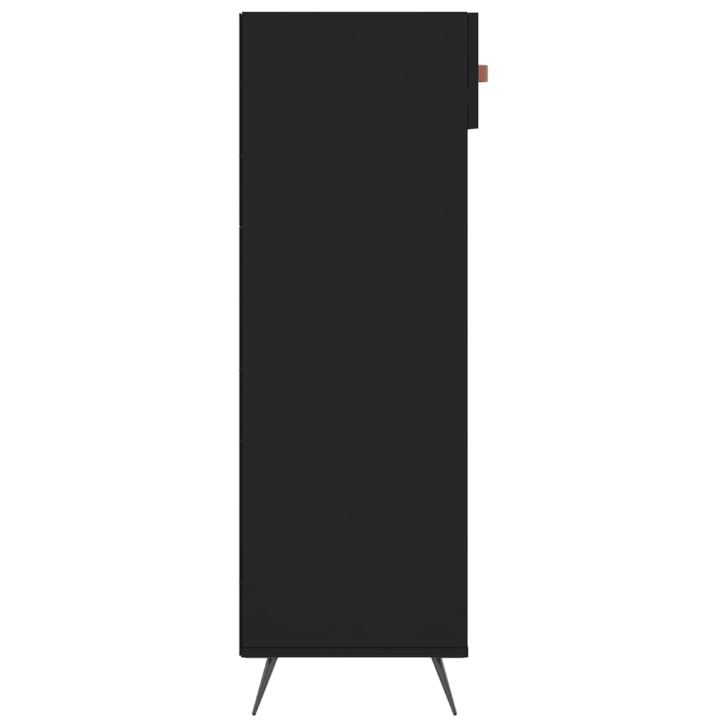 skoreol 60x35x105 cm konstrueret træ sort