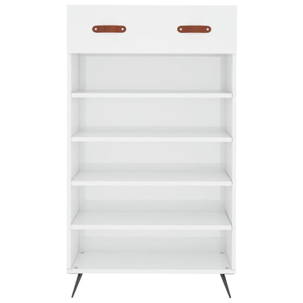 skoreol 60x35x105 cm konstrueret træ hvid højglans