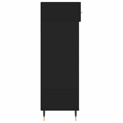 skoreol 60x35x105 cm konstrueret træ sort