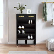 skoreol 60x35x105 cm konstrueret træ sort