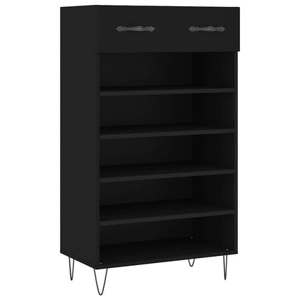 skoreol 60x35x105 cm konstrueret træ sort