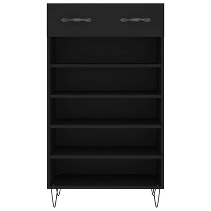 skoreol 60x35x105 cm konstrueret træ sort