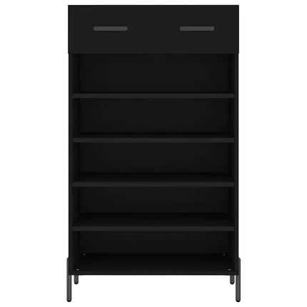 skoreol 60x35x105 cm konstrueret træ sort