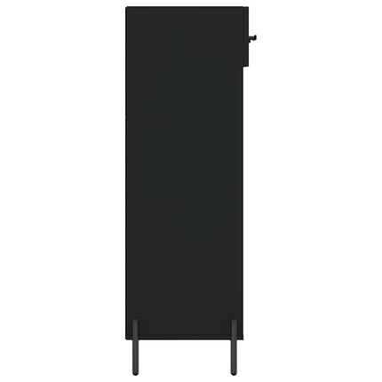 skoreol 60x35x105 cm konstrueret træ sort