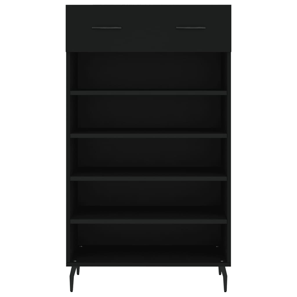skoreol 60x35x105 cm konstrueret træ sort