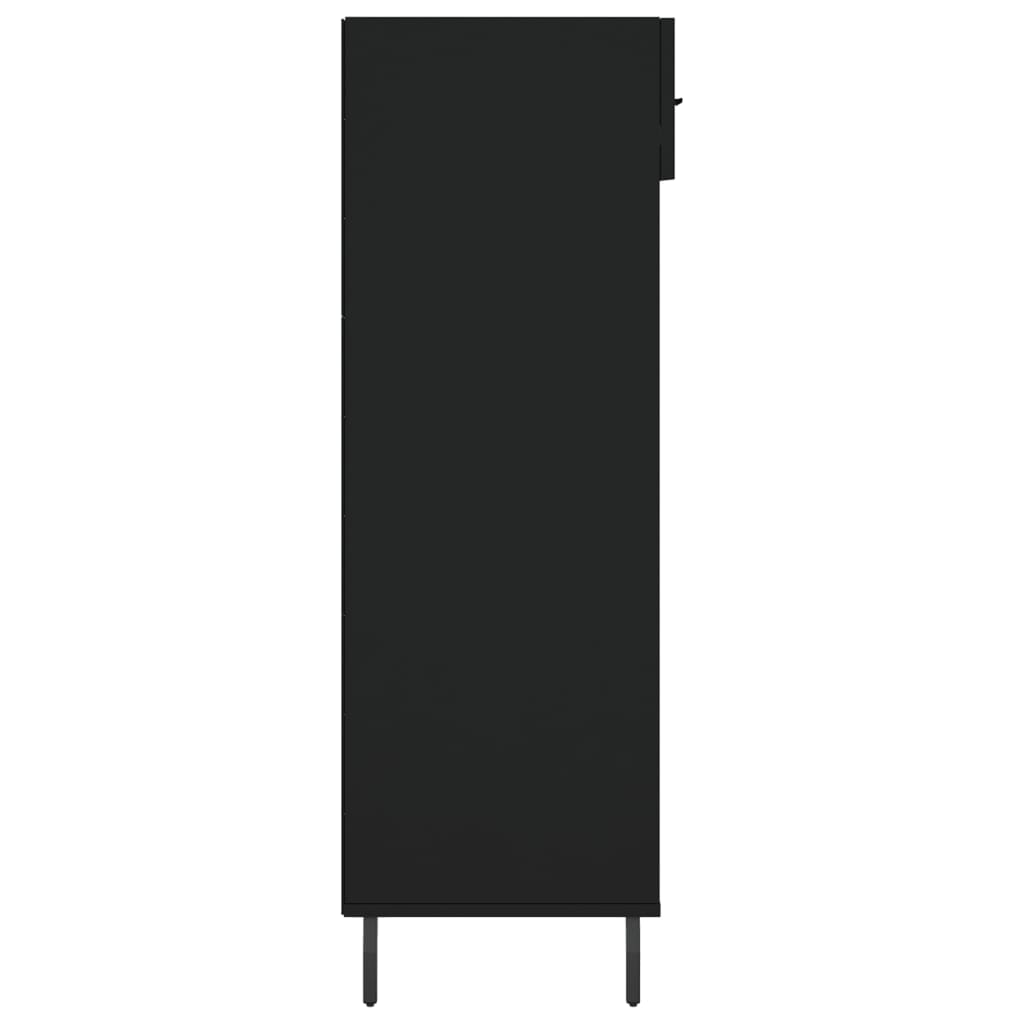 skoreol 60x35x105 cm konstrueret træ sort