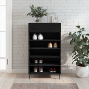 skoreol 60x35x105 cm konstrueret træ sort