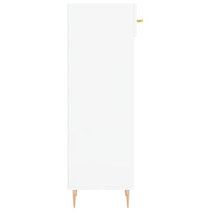 skoreol 30x35x105 cm konstrueret træ hvid højglans
