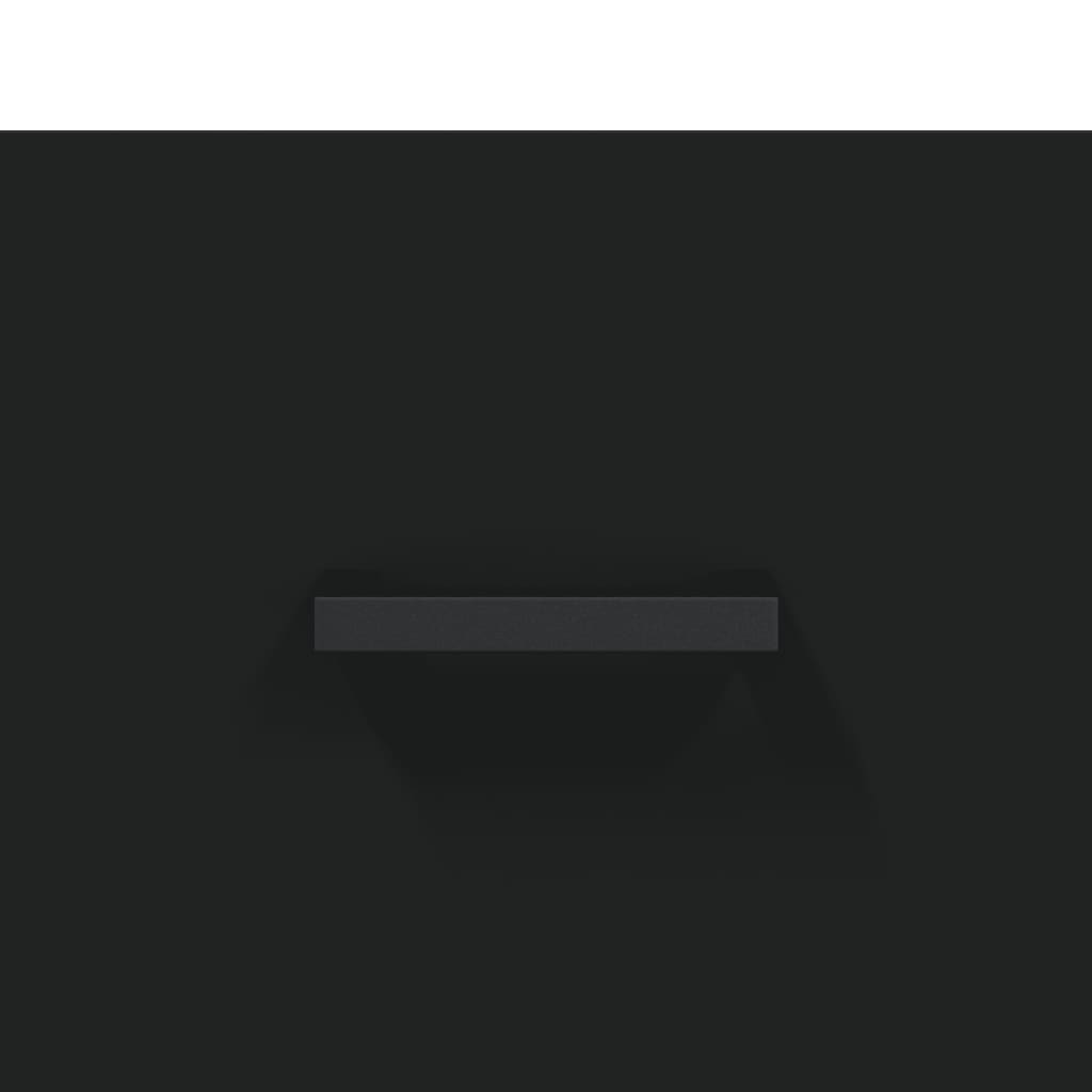 skoskab 30x35x105 cm konstrueret træ sort