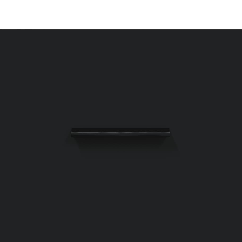 skoskab 30x35x105 cm konstrueret træ sort