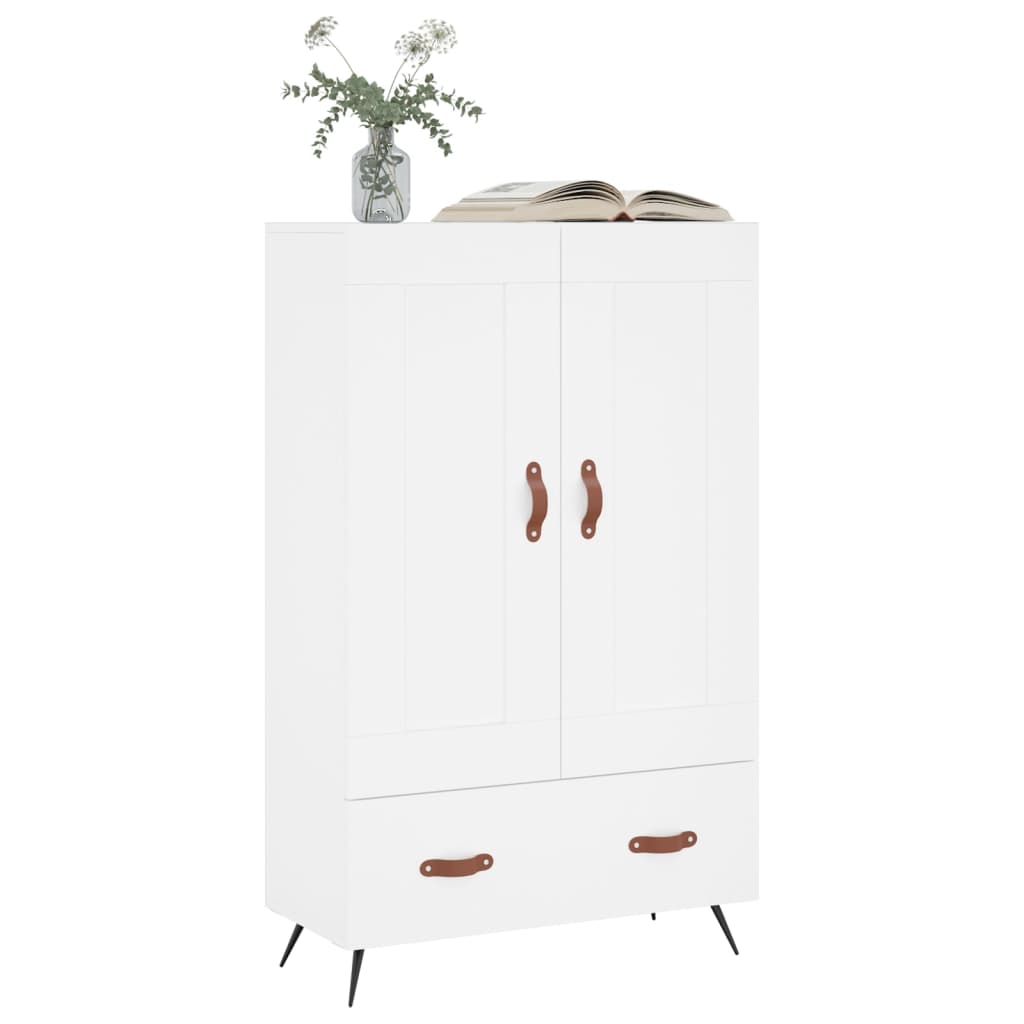 skab 69,5x31x115 cm konstrueret træ hvid