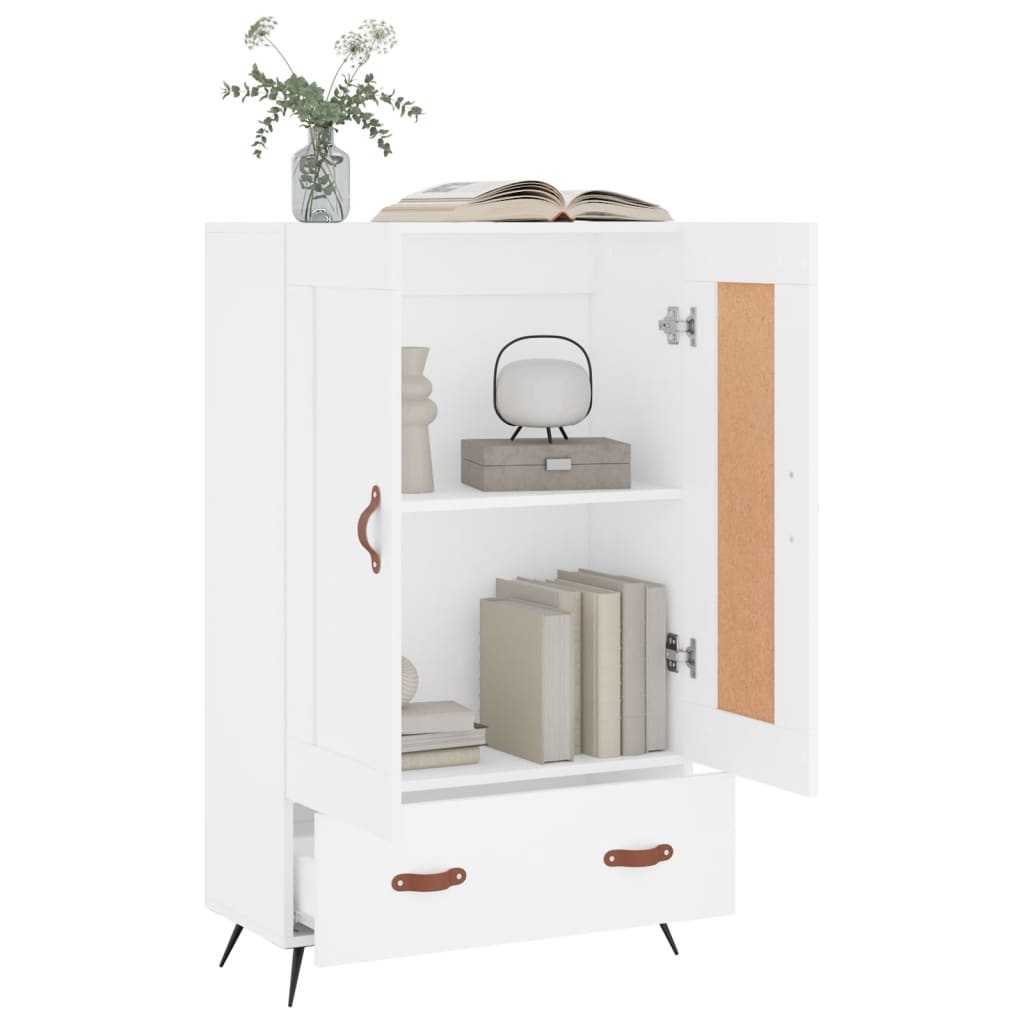 skab 69,5x31x115 cm konstrueret træ hvid