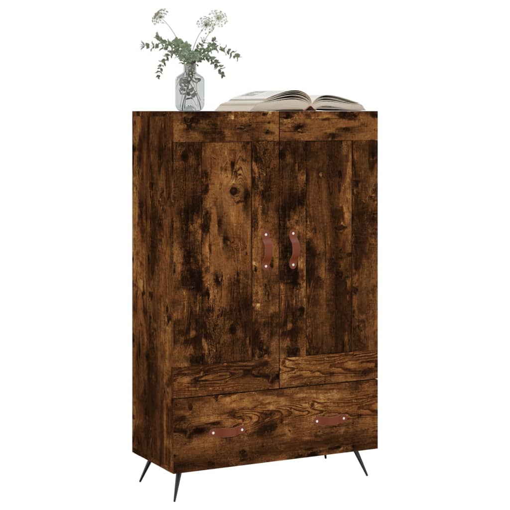 skab 69,5x31x115 cm konstrueret træ røget sonoma-eg
