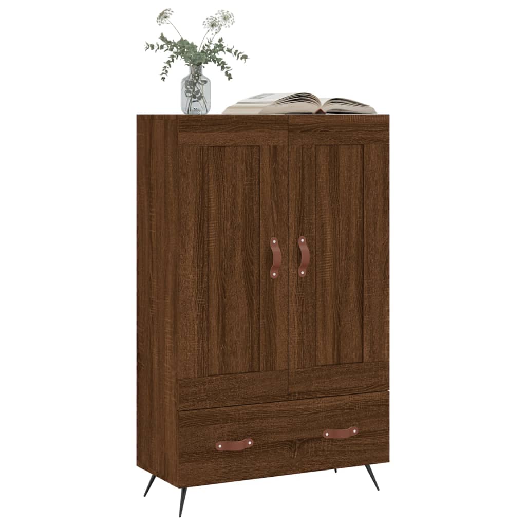 skab 69,5x31x115 cm konstrueret træ brun sonoma-eg