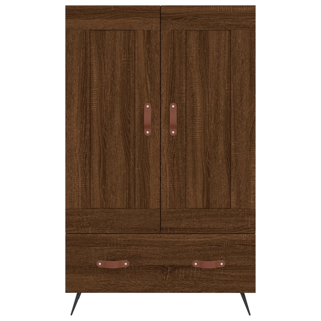skab 69,5x31x115 cm konstrueret træ brun sonoma-eg