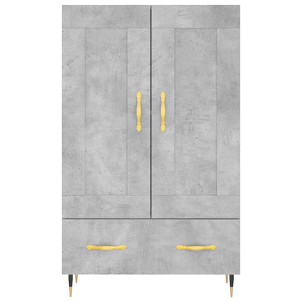 skab 69,5x31x115 cm konstrueret træ betongrå