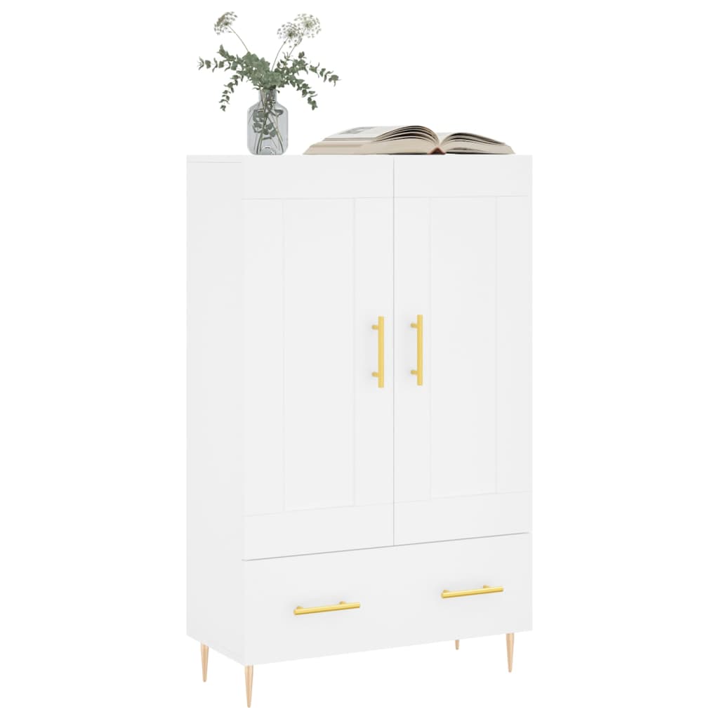 skab 69,5x31x115 cm konstrueret træ hvid